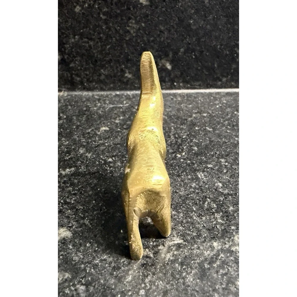 Vintage Mini Brass Elephant & Camel Figurines Pair Unmarked Brass 1